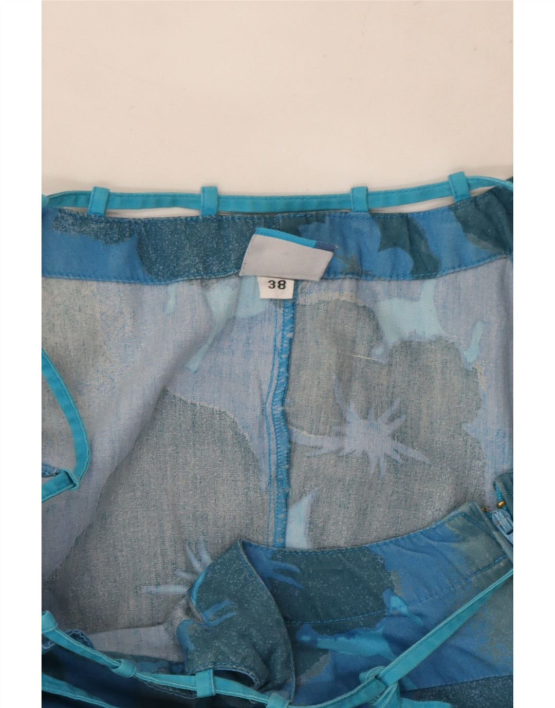 Vestido feminino Rip Curl frente única EU 38 algodão floral azul médio