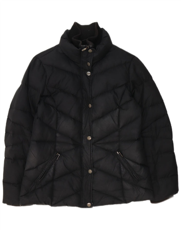 Jaqueta acolchoada feminina Esprit UK 16 grande poliéster preto