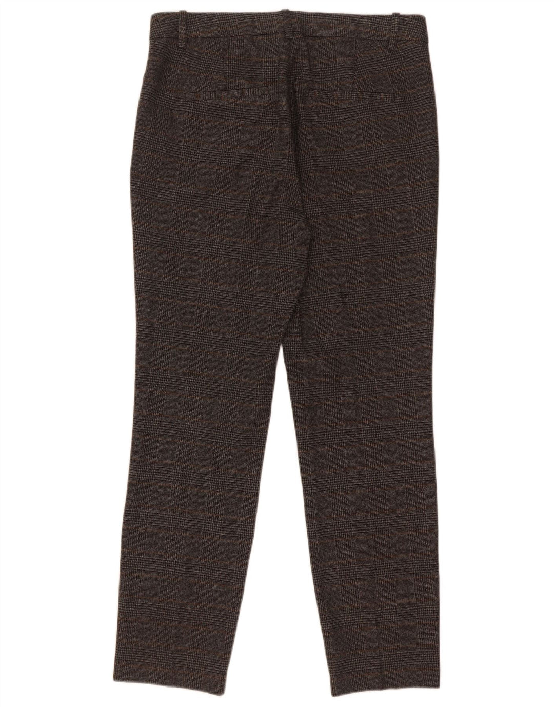 Zara Calça Chino Feminina Slim Médio W28 L27 Cinza Houndstooth Poliéster