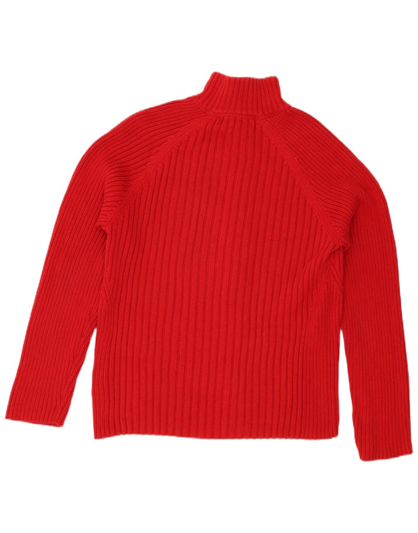 Suéter cardigã feminino Tommy Hilfiger UK 20 2XL algodão vermelho