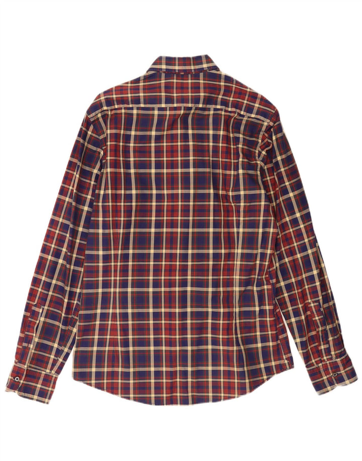 Camisa masculina Massimo Dutti média xadrez multicolorida
