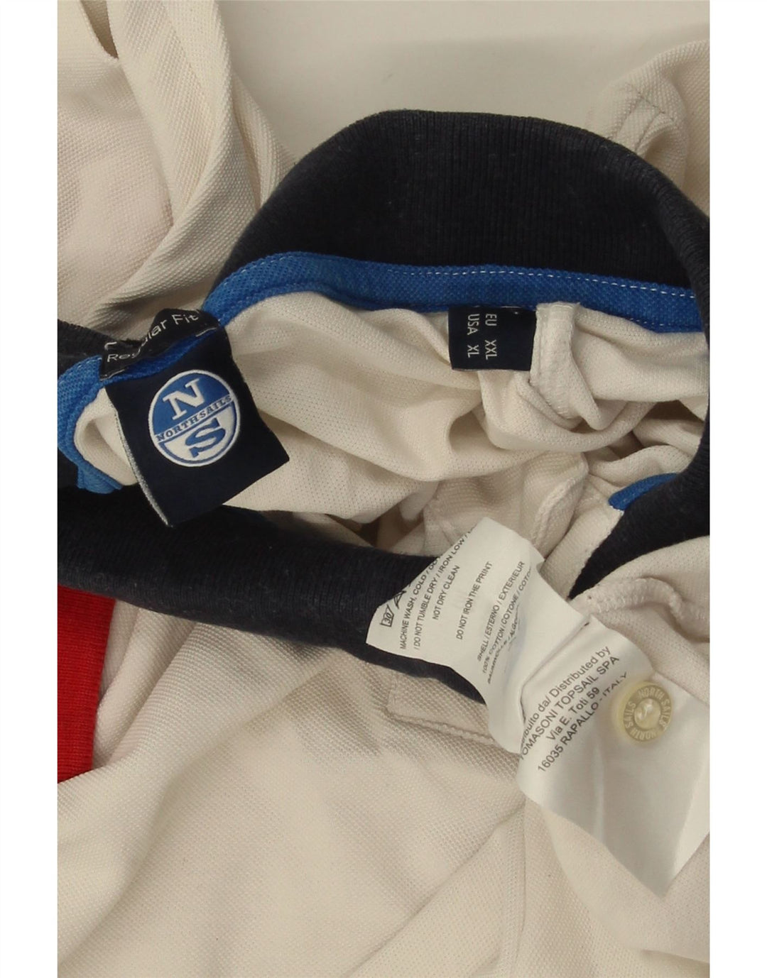 Camisa polo masculina North Sails 2XL algodão branco