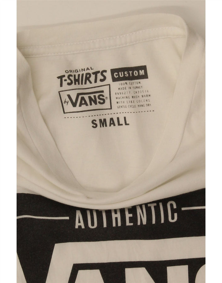 Camiseta Vans Masculina Custom Fit Graphic Top Pequeno Algodão Branco