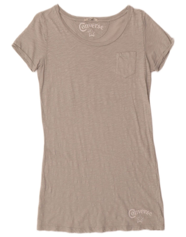 Vestido feminino CONVERSE com camiseta gráfica UK 18 XL algodão cinza