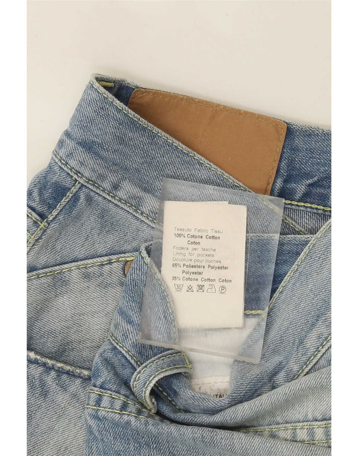 Dondup Mens Straight Jeans W32 L30 Azul Algodão