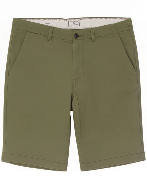 Jack & Jones Mens Chino Shorts Médio W32 Algodão Verde