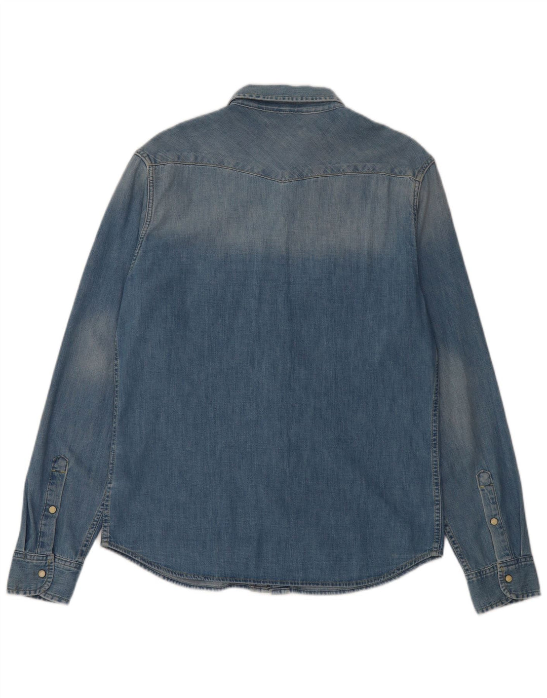 Camisa jeans masculina Lee Slim Fit grande algodão azul