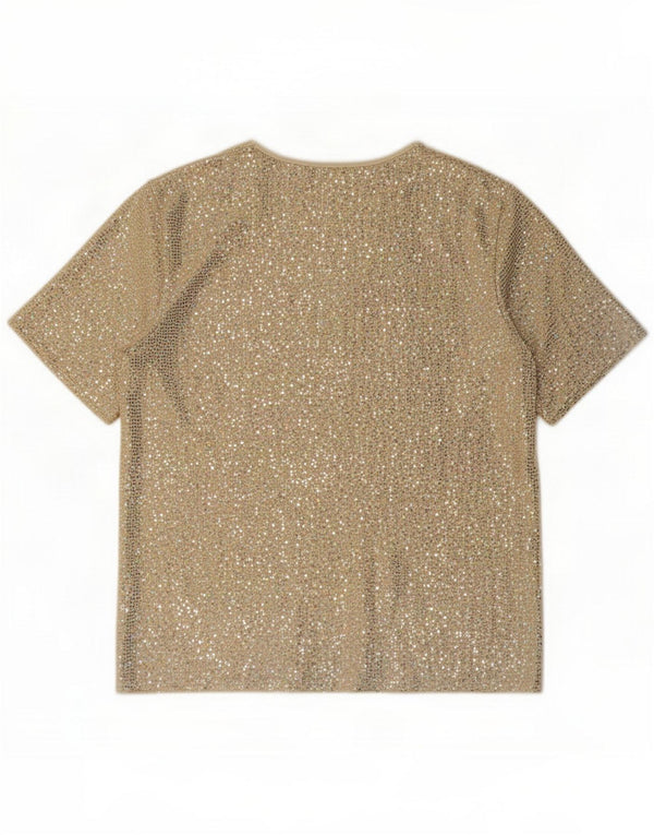 Blusa feminina Gerard UK 14 Nylon dourado grande