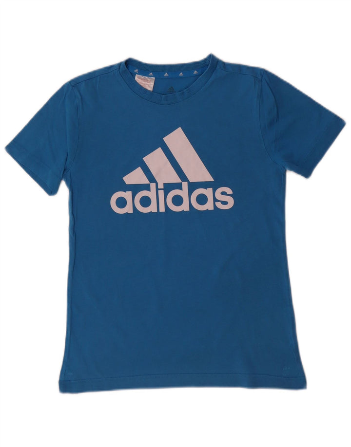 Camiseta Adidas Meninos Graphic Top 11-12 Anos Azul Algodão