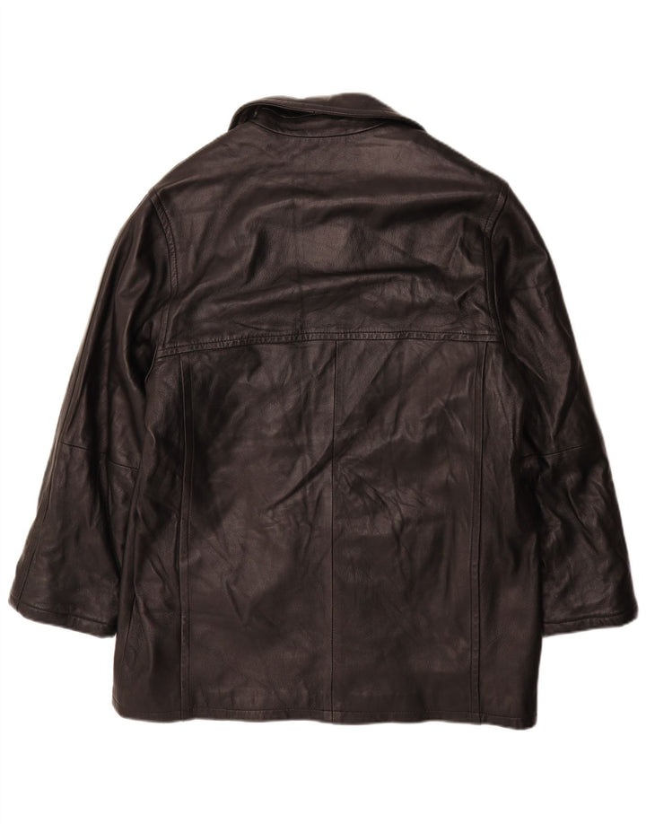 Jaqueta de couro masculina Dario Vetti IT 50 grande couro preto