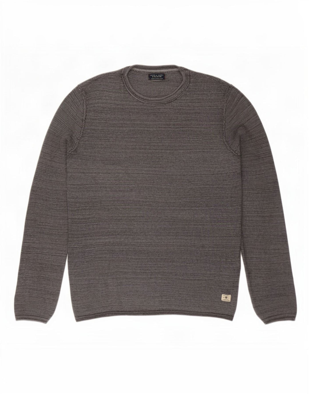 Suéter masculino Jack & Jones com gola redonda e algodão cinza pequeno