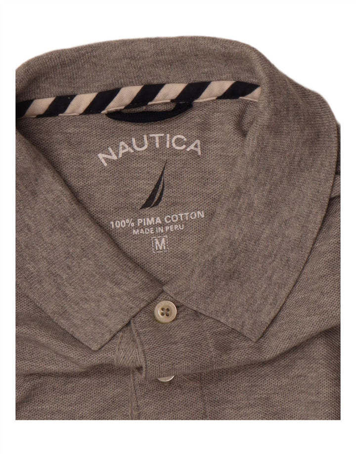 Camisa polo masculina NAUTICA algodão cinza médio