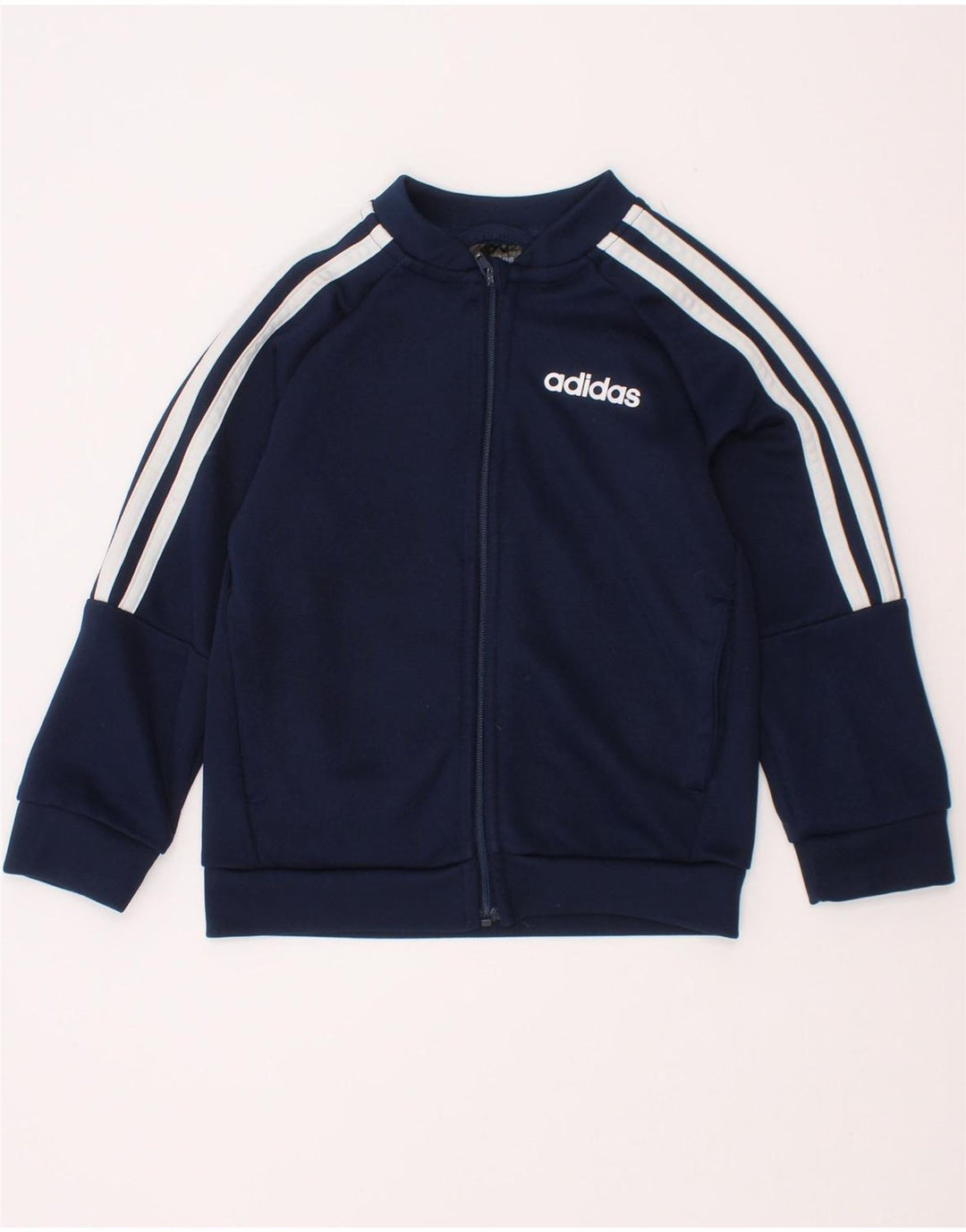 Casaco de treino Adidas Boys 7-8 anos azul marinho poliéster