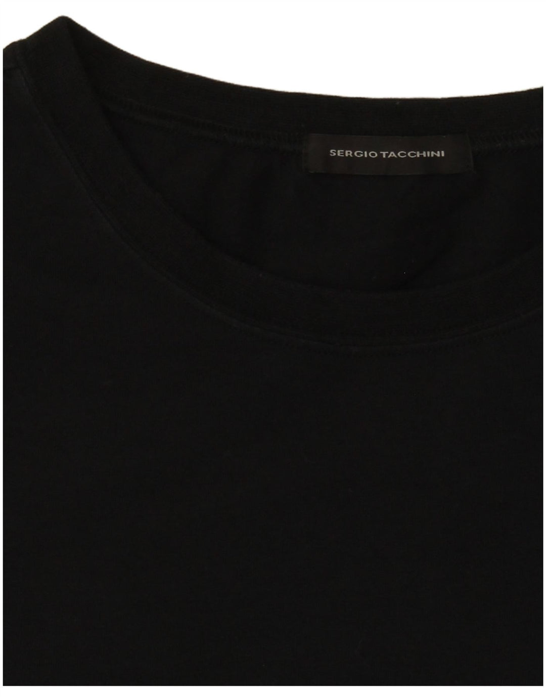 SERGIO TACCHINI Top feminino manga comprida UK 14 médio preto