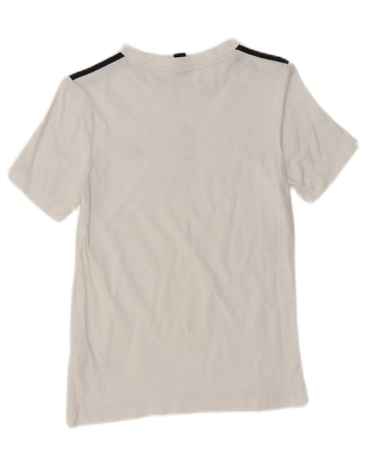 ADIDAS Girls T-Shirt Top 11-12 Years White Cotton Vintage Adidas and Second-Hand Adidas from Messina Hembry 