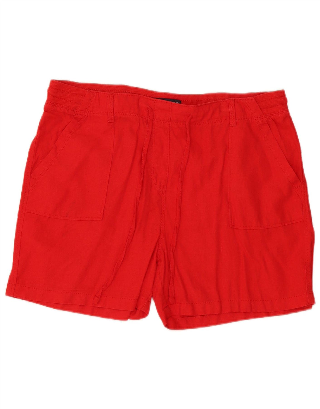 Shorts chino feminino Marks & Spencer Reino Unido 14 grande W34 linho vermelho