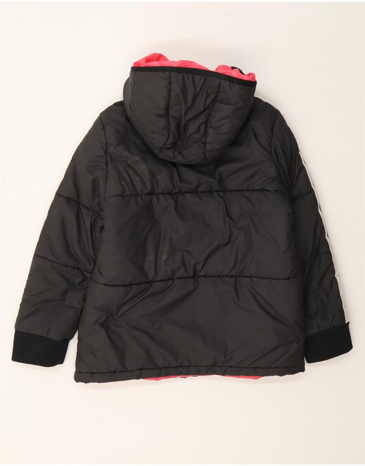 Jaqueta acolchoada com capuz Adidas para meninas 9-10 anos cinza poliéster