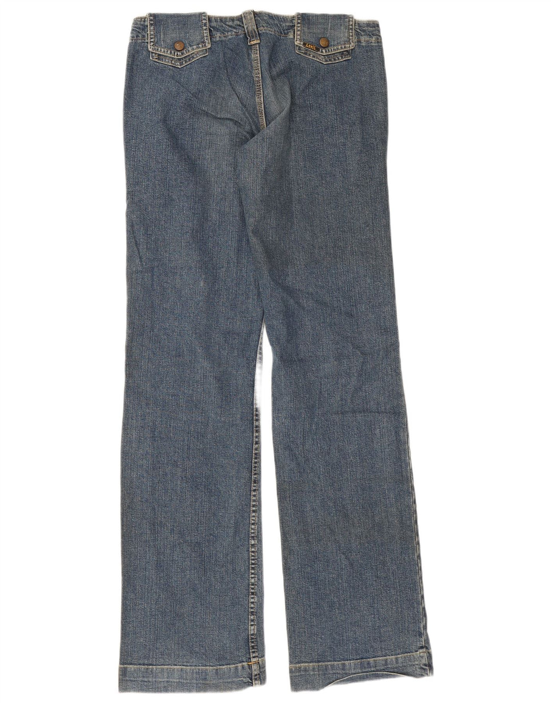 Lee Jeans feminino de perna larga W28 L30 algodão azul