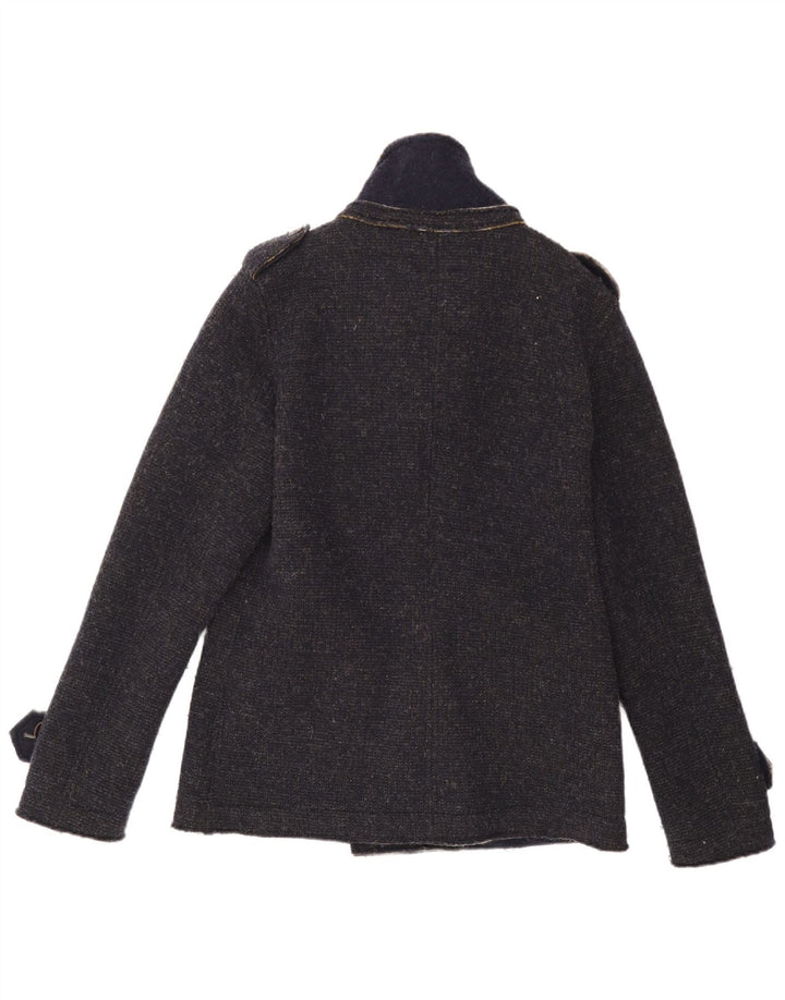 Mixture Mens Pea Coat UK 40 Grande Poliéster Azul Marinho