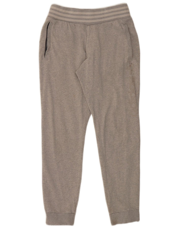 Calça de treino feminina Adidas Joggers UK 14 cinza médio algodão manchado
