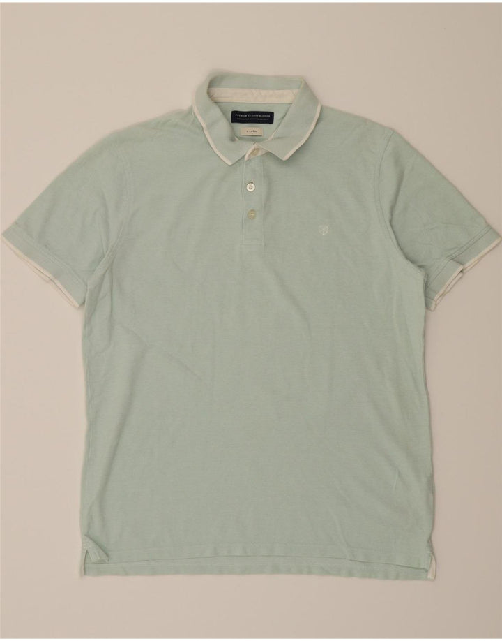 JACK & JONES Mens Slim Polo Shirt XL Turquoise Cotton Vintage Jack & Jones and Second-Hand Jack & Jones from Messina Hembry 
