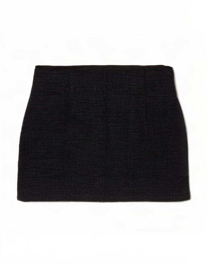 Mini saia feminina Zara pequena W26 preta