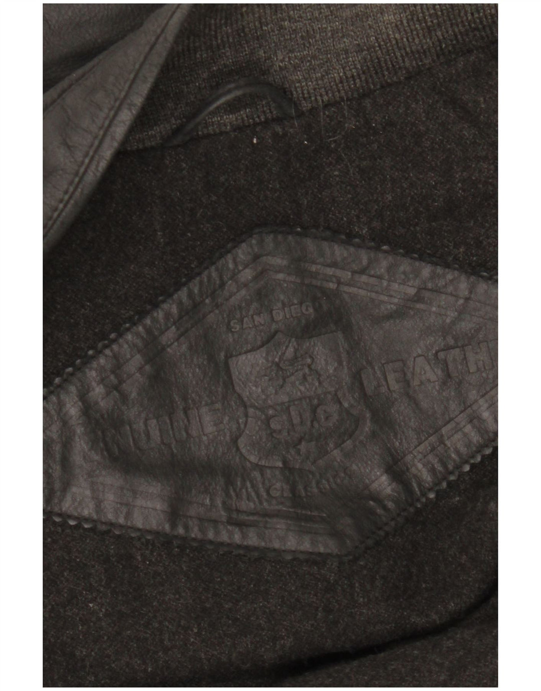 Jaqueta de couro masculina Canda Reino Unido 42 XL couro preto