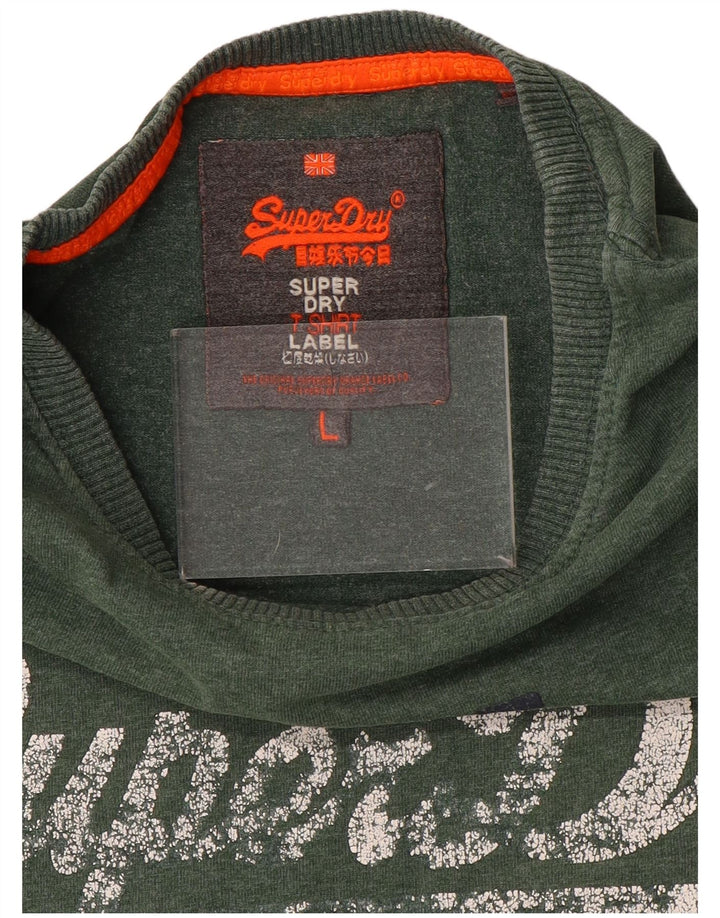 Camiseta gráfica masculina Superdry Top grande verde