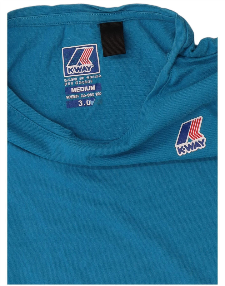 Camiseta feminina K-Way UK 14 azul médio