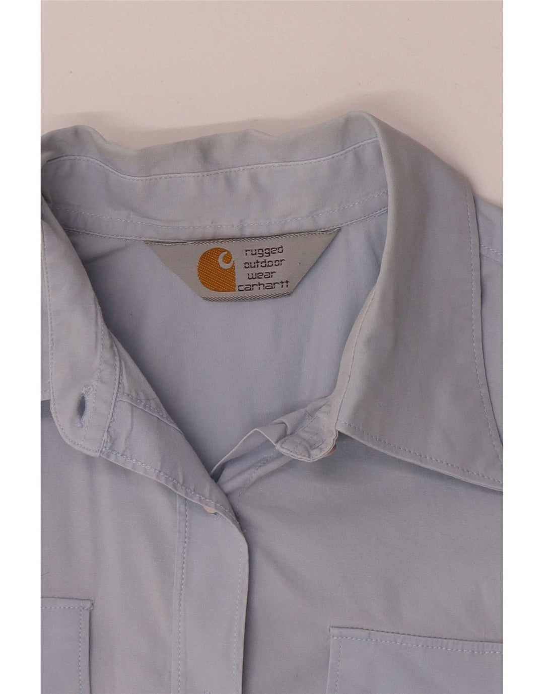 Camisa feminina de manga curta Carhartt UK 8 pequena azul