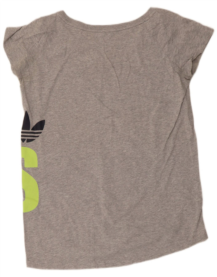 Camiseta Adidas Feminina Graphic Top UK 16 Grande Cinza