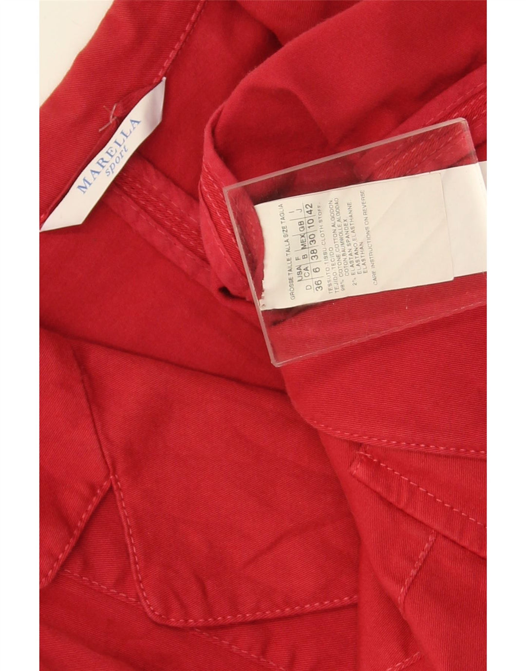 Jaqueta blazer feminina Marella com 2 botões Reino Unido 10 pequeno algodão vermelho
