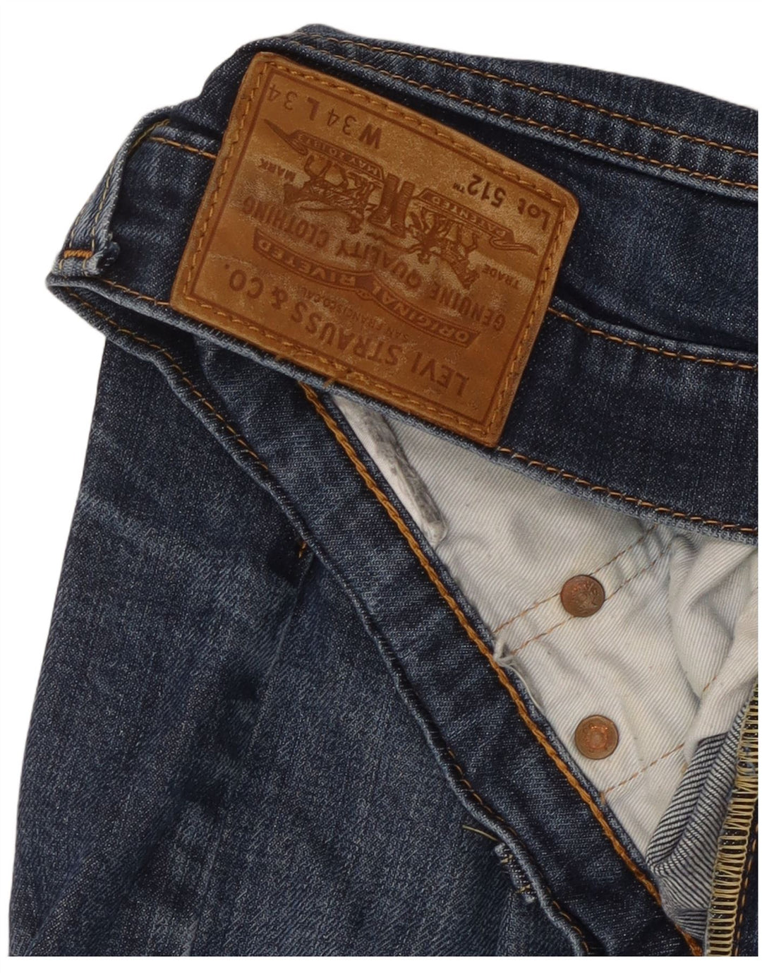 Calça jeans masculina Levi's 512 Slim Tapered W34 L28 azul marinho