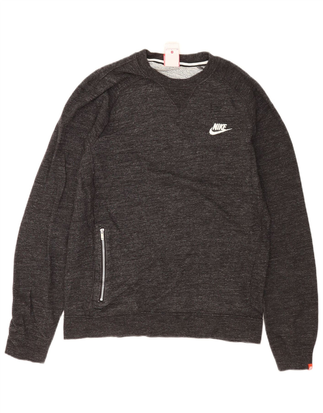 Moletom masculino Nike Jumper pequeno cinza manchado de algodão