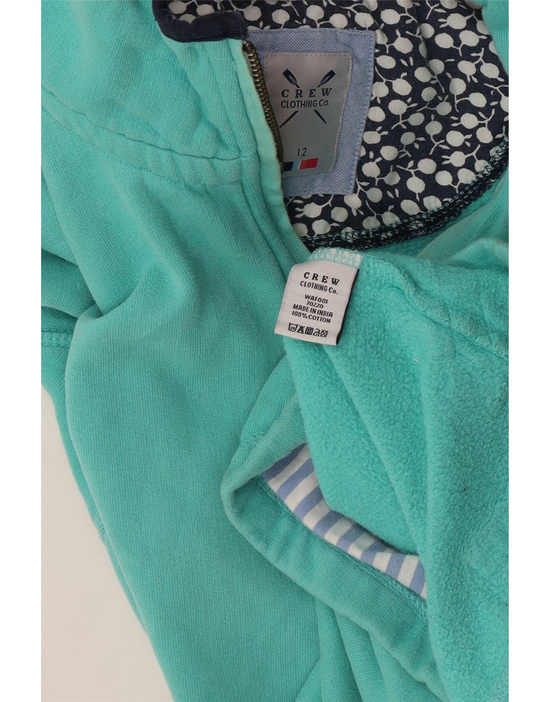 CREW CLOTHING Suéter feminino oversized com capuz Reino Unido 12 verde médio