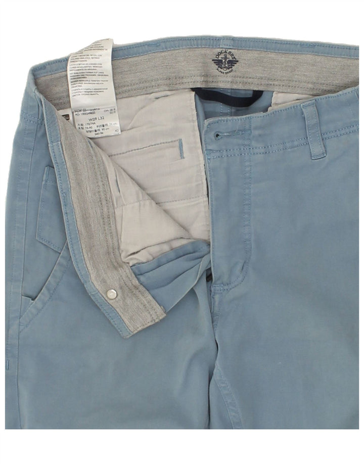 DOCKERS Mens Straight Chino Trousers W29 L25 Blue Cotton Vintage Dockers and Second-Hand Dockers from Messina Hembry 