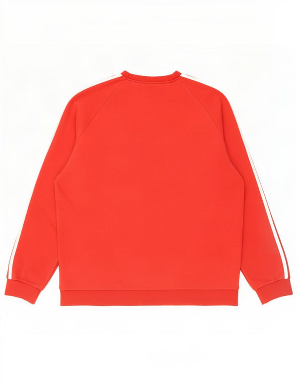 Adidas Mens Sweatshirt Jumper 2XL Red Cotton