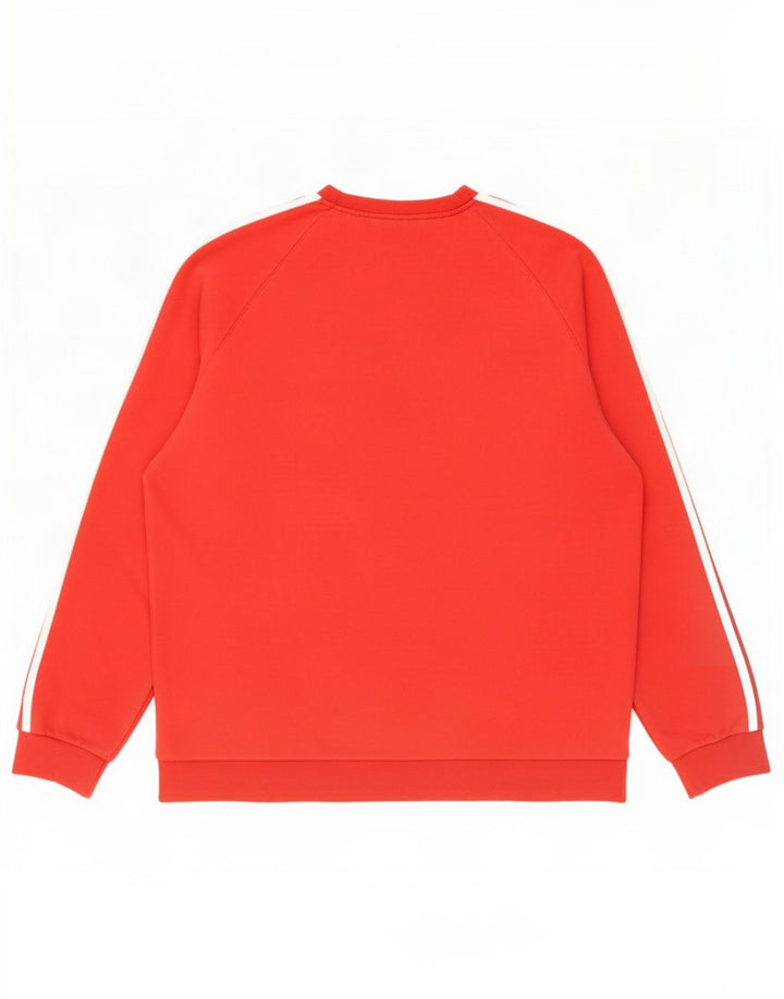 Adidas Mens Moletom Jumper 2XL Algodão Vermelho
