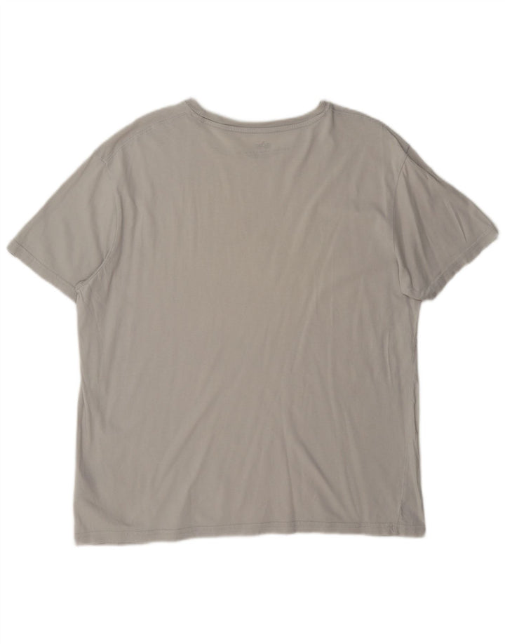 Camiseta gráfica masculina Alpha Industries grande cinza
