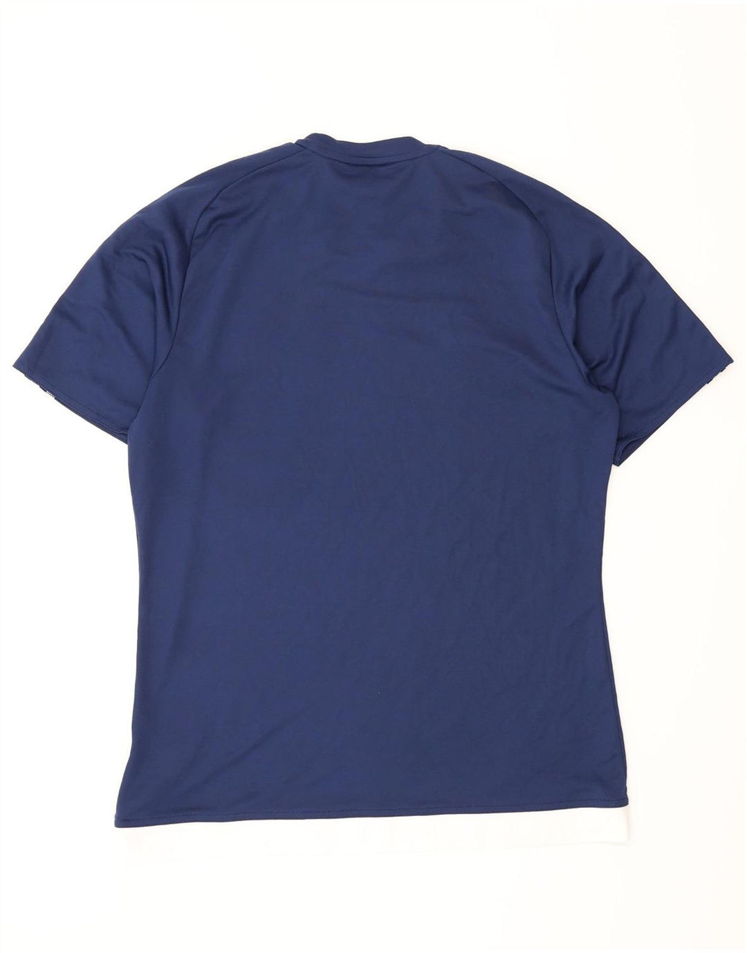 Adidas Mens Climalite T-Shirt Top Medium Navy Blue Colourblock Polyester