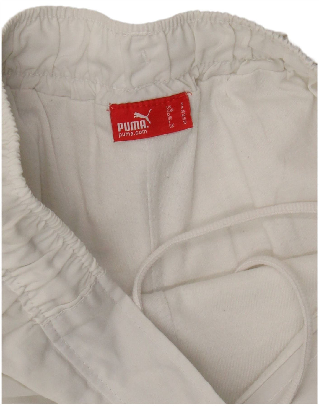 Shorts esportivos femininos PUMA UK 10 pequenos brancos