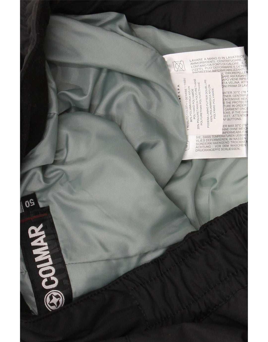 Calça de esqui masculina Colmar IT 50 médio preto nylon
