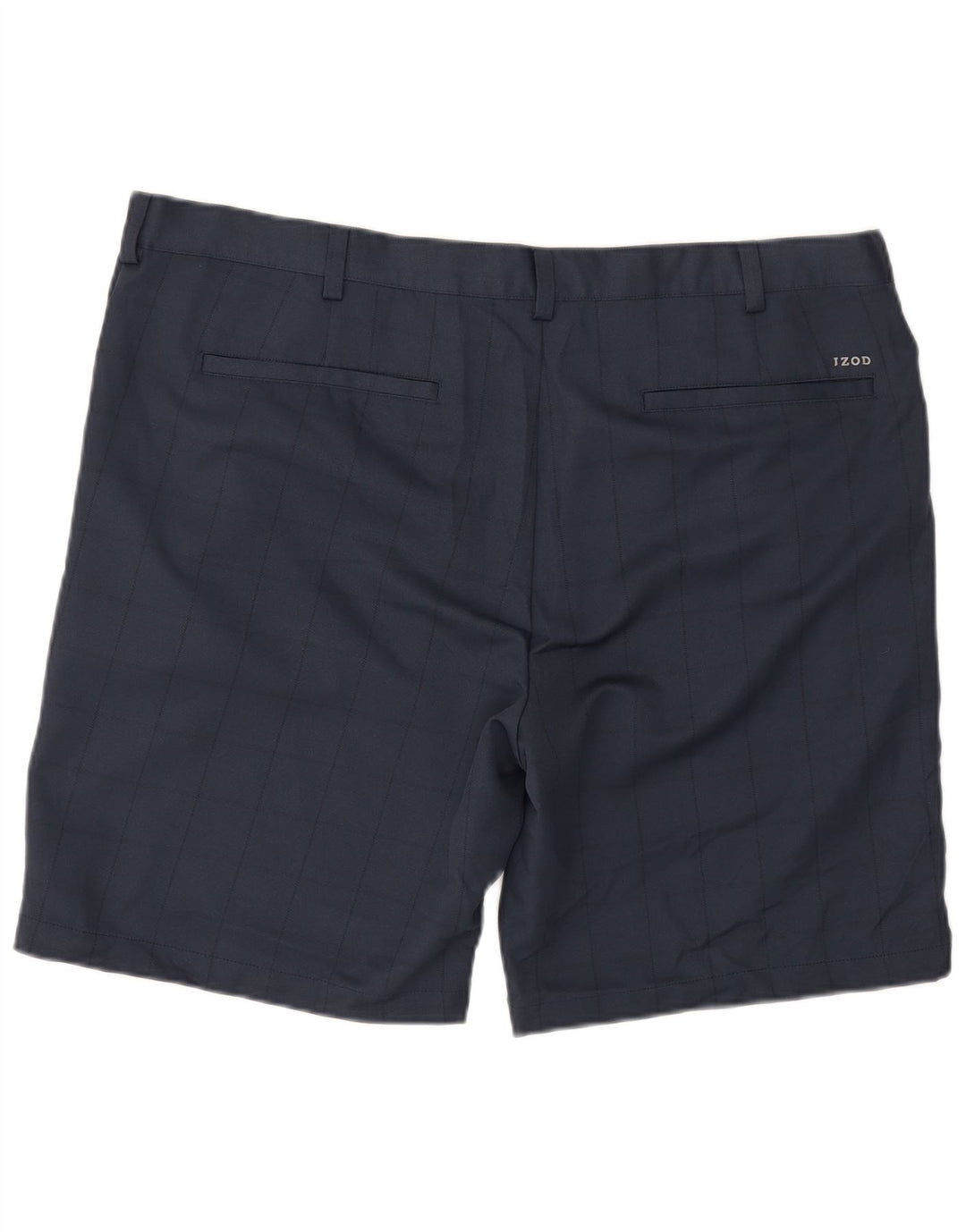 Izod Masculino Golf Chino Shorts W40 XL Azul Marinho Check Poliéster