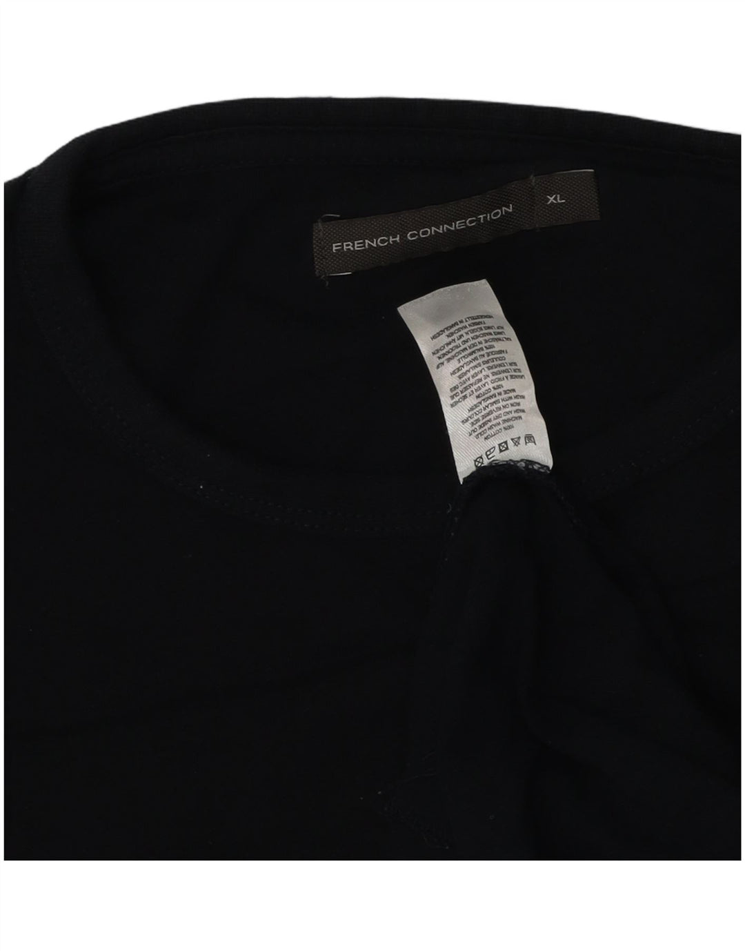 French Connection Mens Top Manga Longa XL Azul Marinho Algodão