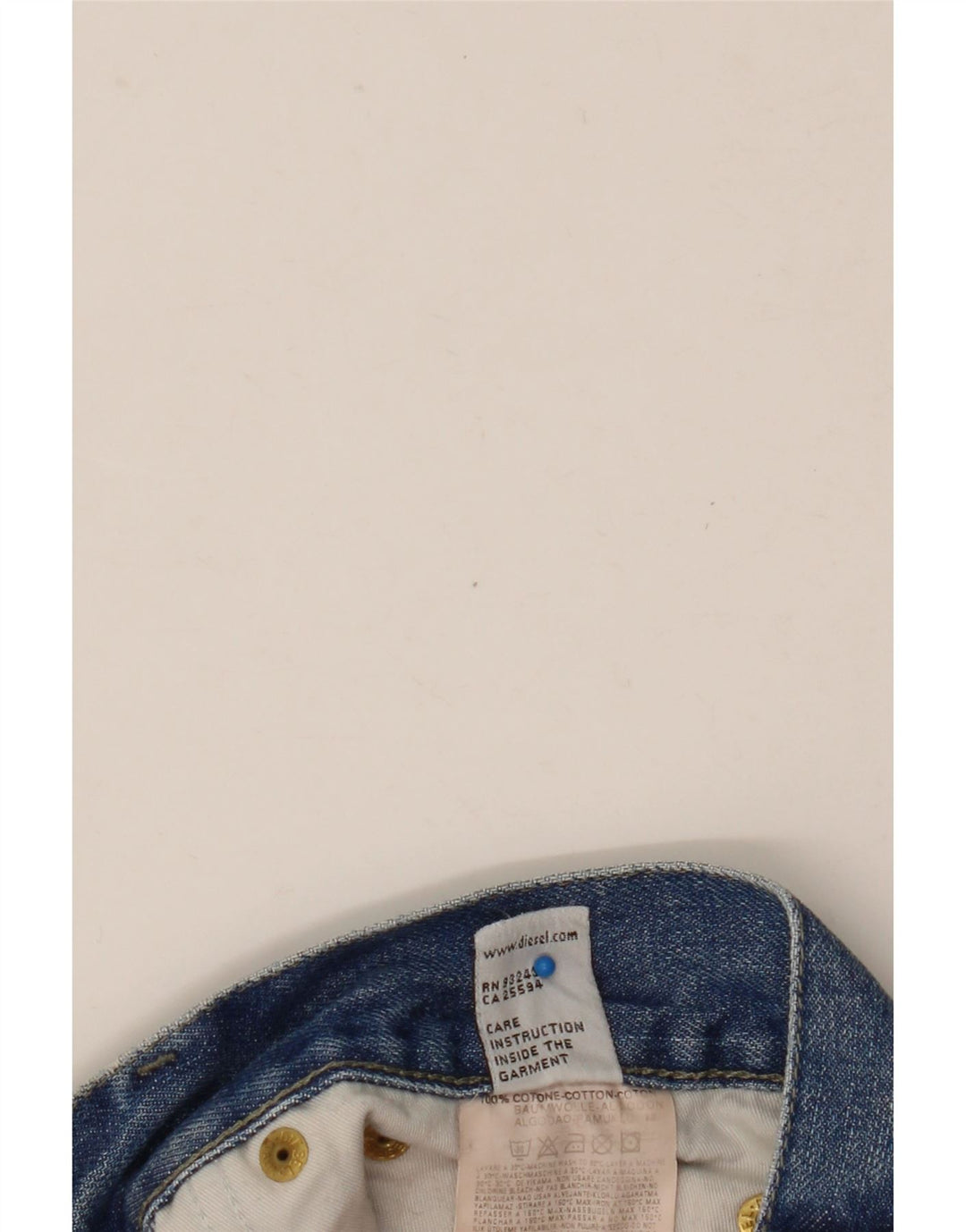 Diesel Masculino Bootcut Jeans W36 L30 Azul Algodão