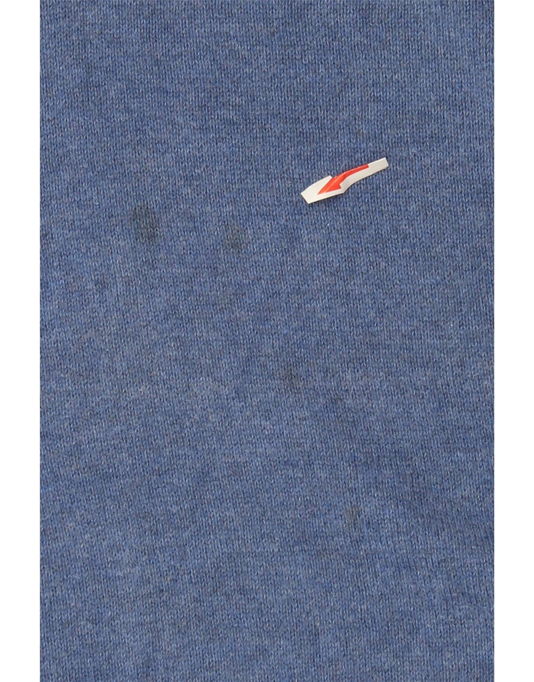 Suéter masculino Marks & Spencer com decote em V de algodão azul médio