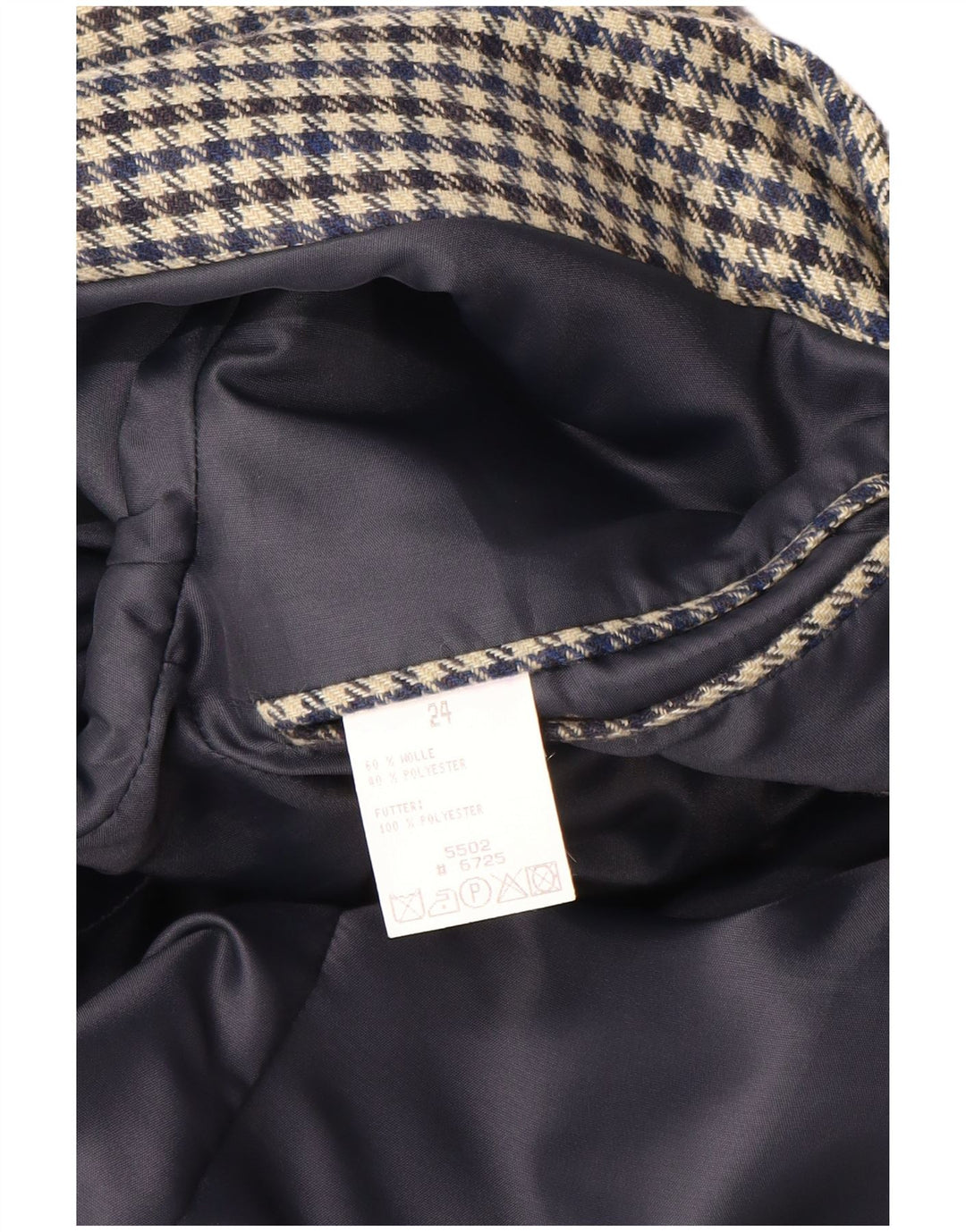 Jaqueta blazer masculina VINTAGE com 2 botões Reino Unido 38 Houndstooth médio multicolorido