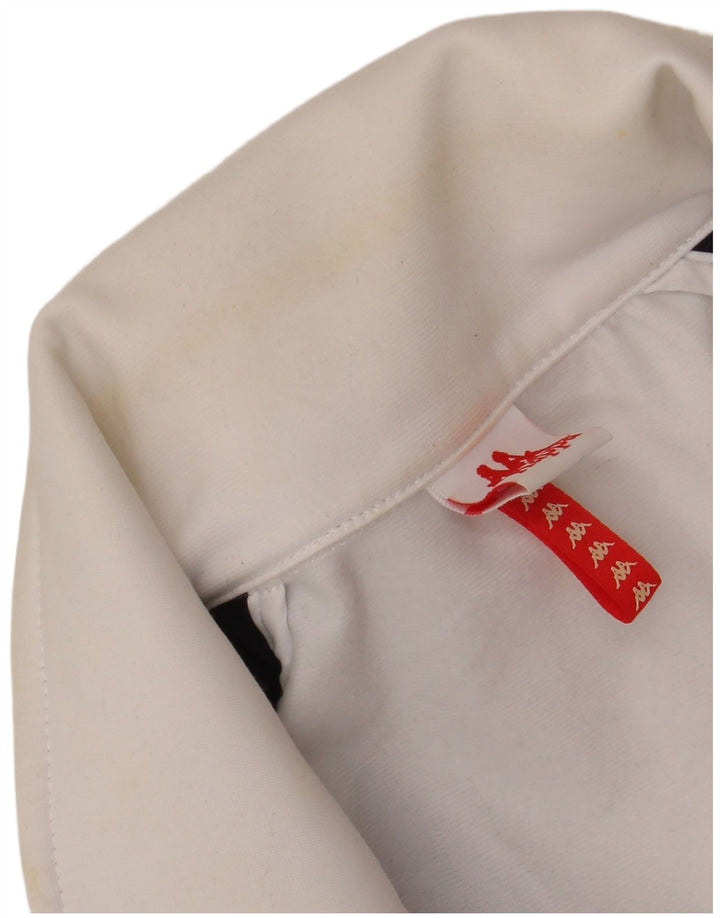 Kappa Mens Graphic Tracksuit Top Jaqueta XL Branco Colourblock Poliéster