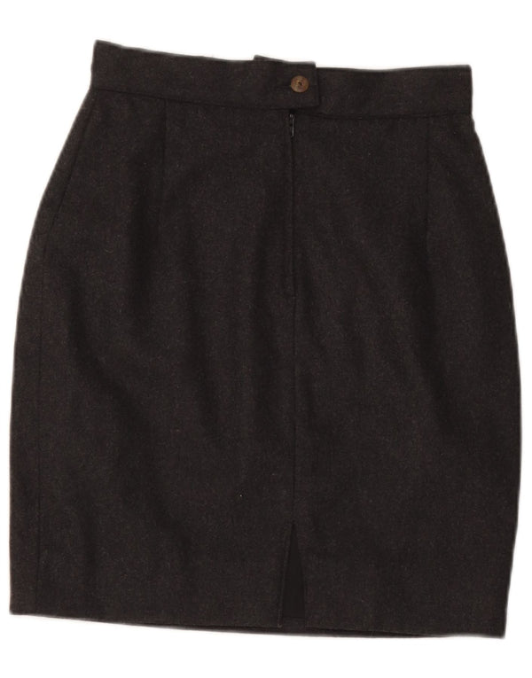 Saia lápis feminina Benetton W26 pequena cinza