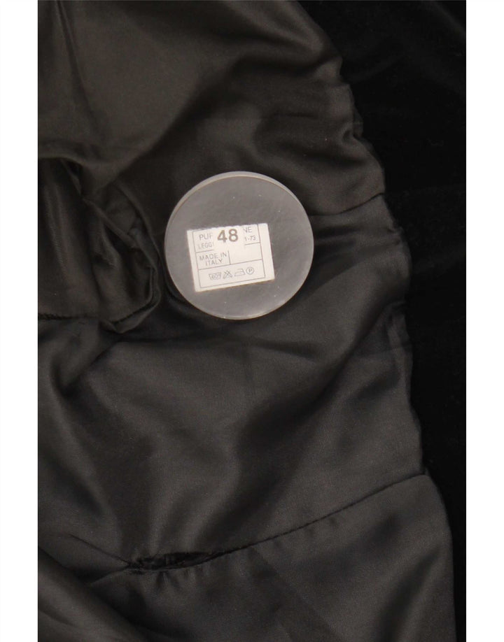 Jaqueta Bolero Feminina Vintage IT 48 XL Algodão Preto